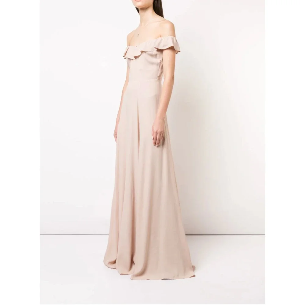 Reformation Verbena Maxi Dress Off Shoulder Sz 4 - Picture 3 of 11